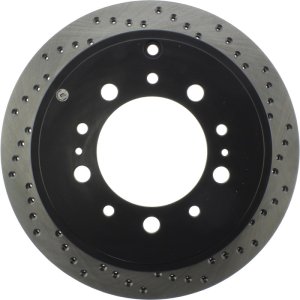 Toyota Tundra Brake Rotor (1) - Rear Left - Stoptech - Sport Cryo Cross Drilled - Black - `07-`19 Toyota Tundra Brake Rotor (1) - Rear Left - Stoptech - Sport Cryo Cross Drilled - Black - `07-`19