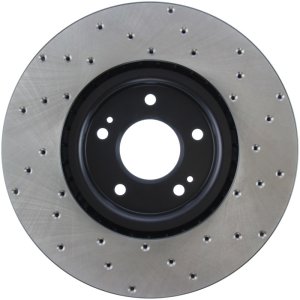 Mitsubishi Lancer Brake Rotor (1) - Front Right - Stoptech - Drilled Sport Rotor - Black E-Coated - `03-`06