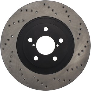 Toyota GR86 Brake Rotor (1) - Front Left - Stoptech - Drilled Sport - Black - `17-`20