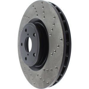 Subaru WRX STI Brake Rotor (1) - Left Front - Stoptech - Sport Cryo Drilled - Black - `13-`17