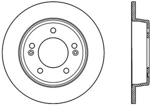 Hyundai Elantra Brake Rotor (1) - Rear Left - Stoptech - Drilled Sport - Black - `11-`18