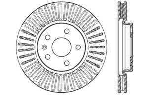 GMC Terrain Brake Rotor(s) (1) - Front Right - Stoptech - Drilled Sport - Black - `10-`16
