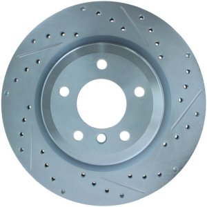 BMW 335i Brake Rotor (1) - Left Rear - Stoptech - Drilled and Slotted - Black - `07-`13 BMW 335i Brake Rotor (1) - Left Rear - Stoptech - Drilled and Slotted - Black - `07-`13