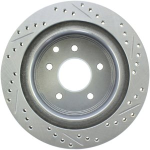 Nissan X Trail Brake Rotor (1) - Rear Right - Stoptech - Slotted and Drilled - `02-`18