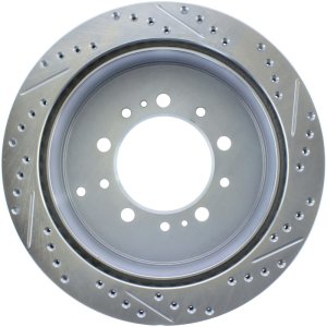 Toyota Sequoia Brake Rotor (1) - Rear Passenger-Side - Stoptech - Drilled and Slotted Select Sport - `08-`19 Toyota Sequoia Brake Rotor (1) - Rear Passenger-Side - Stoptech - Drilled and Slotted Select Sport - `08-`19