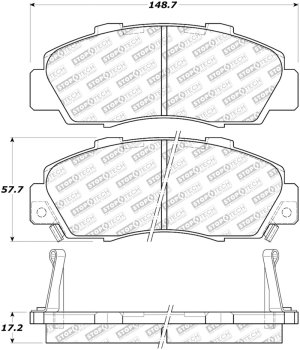 Honda CR-V Brake Pads - Front - Stoptech - Street Select - `97-`01