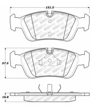 BMW Z3 Brake Pads - Rear - Stoptech - Street Select - `96-`02