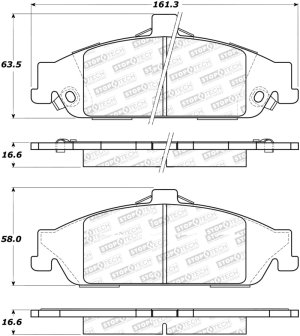 Chevrolet Classic Brake Pads - Stoptech - Street Select - `04-`05 Chevrolet Classic Brake Pads - Stoptech - Street Select - `04-`05
