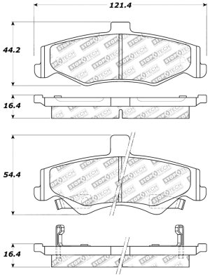 Chevrolet Camaro Brake Pads - Rear - Stoptech - Street Select - `98-`02 Chevrolet Camaro Brake Pads - Rear - Stoptech - Street Select - `98-`02