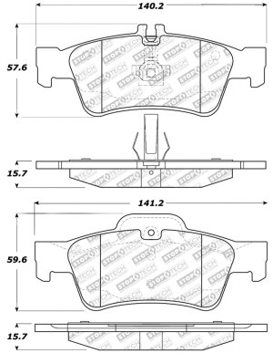 Mercedes-Benz E400 Brake Pads - Rear - Stoptech - Street Select - `13-`16 Mercedes-Benz E400 Brake Pads - Rear - Stoptech - Street Select - `13-`16
