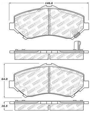 Dodge Journey Brake Pads - Rear - Stoptech - Street Select - `09-`13