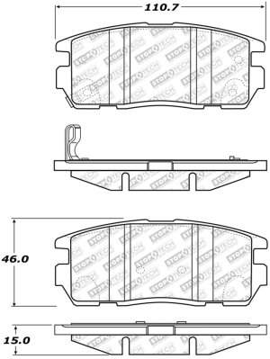 Chevrolet Equinox Brake Pads - Rear - Stoptech - Street Select - `07-`17 Chevrolet Equinox Brake Pads - Rear - Stoptech - Street Select - `07-`17