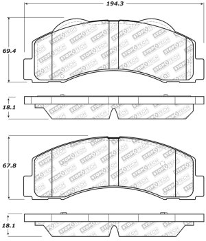 Ford Lobo Brake Pads - Front/Rear - Stoptech - Street Select - `10-`14 Ford Lobo Brake Pads - Front/Rear - Stoptech - Street Select - `10-`14
