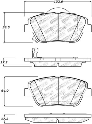 Kia Optima Brake Pads - Front - Stoptech - Street Select - `11-`16 Kia Optima Brake Pads - Front - Stoptech - Street Select - `11-`16