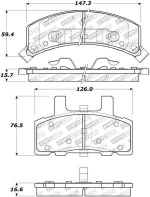 GMC Safari Brake Pads - Front - Stoptech - Street Touring - `90-`02