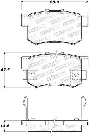 Acura RL Brake Pads - Front - Stoptech - ST Street - `99-`04