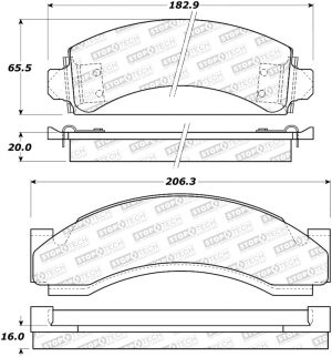 Chevrolet P30 Brake Pads - Rear - Stoptech - Street - `75-`02 Chevrolet P30 Brake Pads - Rear - Stoptech - Street - `75-`02