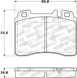 Mercedes-Benz SL600 Brake Pads - Front - Stoptech - Street - `94-`02 Mercedes-Benz SL600 Brake Pads - Front - Stoptech - Street - `94-`02