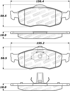 Ford Mystique Brake Pads - Stoptech - Street - `95-`00 Ford Mystique Brake Pads - Stoptech - Street - `95-`00
