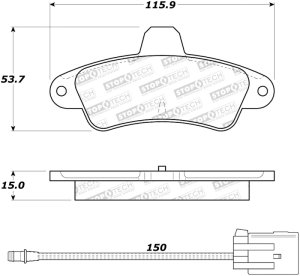 Ford Contour Brake Pads - Stoptech - Street - `95-`00 Ford Contour Brake Pads - Stoptech - Street - `95-`00
