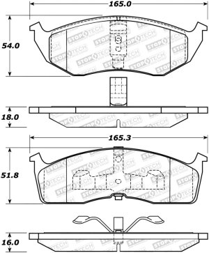 Chrysler LHS Brake Pads - Stoptech - ST Street - `98-`01