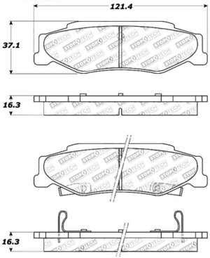 Chevrolet Corvette Brake Pads - Rear - Stoptech - Street Touring - `97-`13 Chevrolet Corvette Brake Pads - Rear - Stoptech - Street Touring - `97-`13