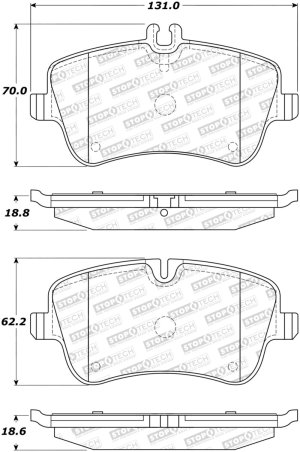 Mercedes-Benz C240 Brake Pads - Stoptech - Street - `01-`05 Mercedes-Benz C240 Brake Pads - Stoptech - Street - `01-`05