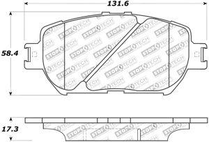 Lexus GS Brake Pads - Front - Stoptech - Street Touring - 2006 Lexus GS Brake Pads - Front - Stoptech - Street Touring - 2006