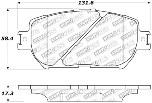 Lexus IS Brake Pads - Front - Stoptech - Street Touring - `09-`10 Lexus IS Brake Pads - Front - Stoptech - Street Touring - `09-`10