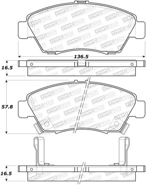Acura ILX Brake Pads - Stoptech - Street - `13-`15