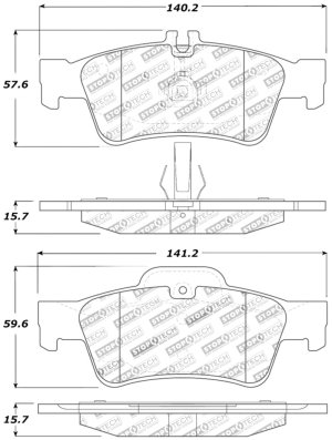 Mercedes-Benz CLS500 Brake Pads - Rear - Stoptech - Street Touring - 2006 Mercedes-Benz CLS500 Brake Pads - Rear - Stoptech - Street Touring - 2006