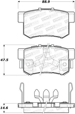 Honda City Brake Pads - Rear - Stoptech - Street - 2015