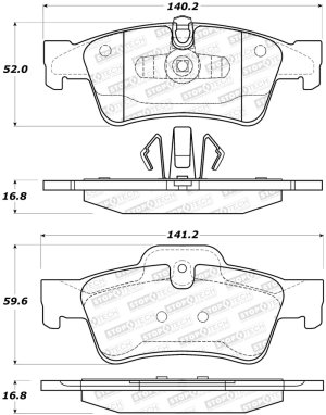 Mercedes-Benz ML350 Brake Pads - Stoptech - Street - `06-`11 Mercedes-Benz ML350 Brake Pads - Stoptech - Street - `06-`11