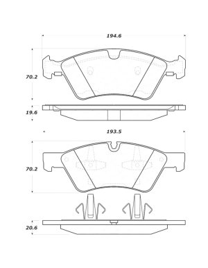 Mercedes-Benz GL320 Brake Pads - Stoptech - Street Touring - `07-`09 Mercedes-Benz GL320 Brake Pads - Stoptech - Street Touring - `07-`09