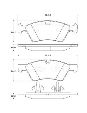Mercedes-Benz ML350 Brake Pads - Stoptech - Street Touring - `06-`11