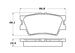 Pontiac Vibe Brake Pads - Rear - Stoptech - Street Touring - `09-`10
