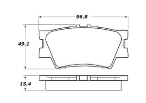 Pontiac Vibe Brake Pads - Rear - Stoptech - Street Touring - `09-`10