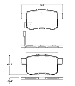 Honda Accord Brake Pads - Stoptech - Street - `08-`10 Honda Accord Brake Pads - Stoptech - Street - `08-`10