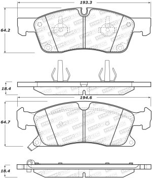 Mercedes-Benz GLS450 Brake Pads - Front - Stoptech - Street - `17-`19 Mercedes-Benz GLS450 Brake Pads - Front - Stoptech - Street - `17-`19