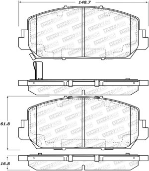 Acura RDX Brake Pads - Front - Stoptech - Street Performance - `13-`18 Acura RDX Brake Pads - Front - Stoptech - Street Performance - `13-`18