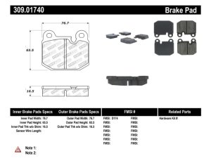 Tesla Roadster Brake Pads - Stoptech - Sport - `08-`11 Tesla Roadster Brake Pads - Stoptech - Sport - `08-`11