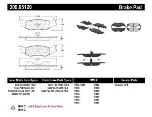 Chrysler LHS Brake Pads - Stoptech - ST Sport - `94-`01