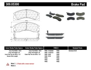 Mitsubishi Montero Brake Pads - Stoptech - ST Sport - `92-`00