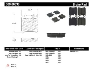 Mercedes-Benz CLK55 AMG Brake Pads - Stoptech - Sport - `01-`04