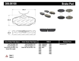 Lincoln Continental Brake Pads - Stoptech - Sport - `93-`02