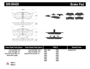 Plymouth Neon Brake Pads - Stoptech - Performance - `95-`01