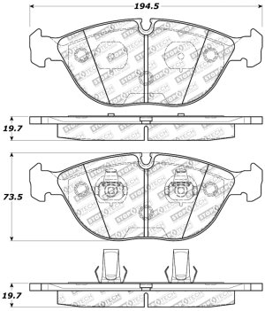 Mercedes-Benz SLK32 AMG Brake Pads - Stoptech - Sport - `02-`04