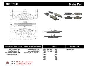 Mercedes-Benz ML320 Brake Pads - Stoptech - Sport - `98-`03 Mercedes-Benz ML320 Brake Pads - Stoptech - Sport - `98-`03