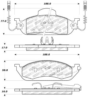 Mercedes-Benz ML350 Brake Pads - Stoptech - Sport - `03-`05 Mercedes-Benz ML350 Brake Pads - Stoptech - Sport - `03-`05