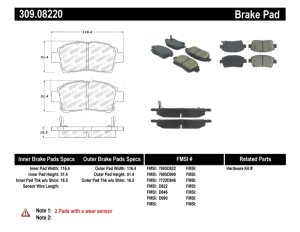 Scion xB Brake Pads - Front - Stoptech - Sport - `04-`06